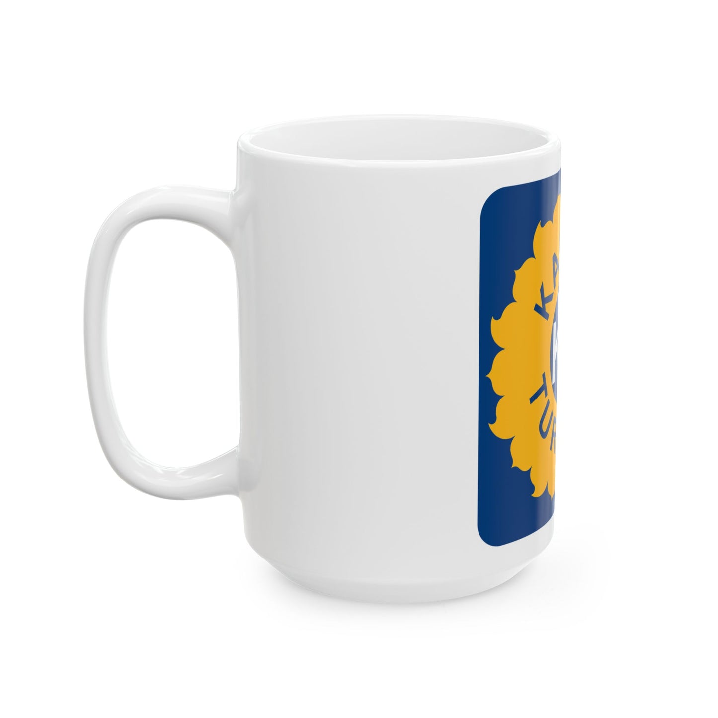 Kansas Turnpike (Kansas) (Road Sign) White Coffee Mug