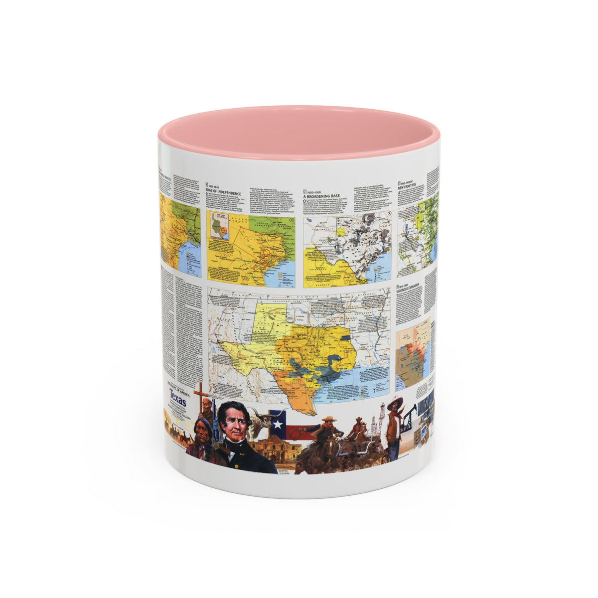 USA - Texas 2 (1986) (Map) Accent Coffee Mug