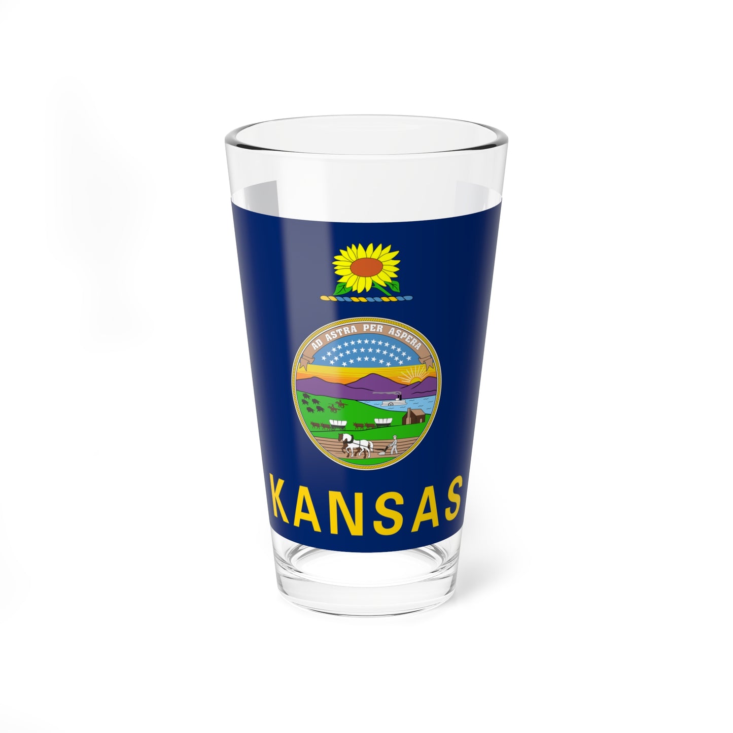 Flag of the Governor of Kansas (United States) Pint Glass 16oz