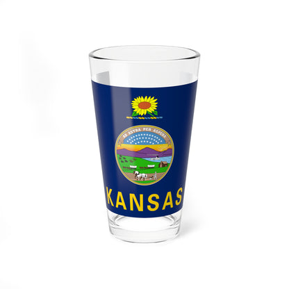 Flag of the Governor of Kansas (United States) Pint Glass 16oz