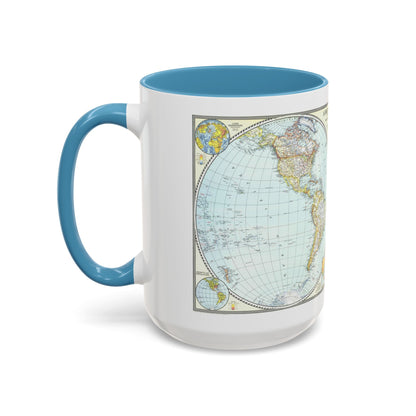 World Map (1941) (Map) Accent Coffee Mug