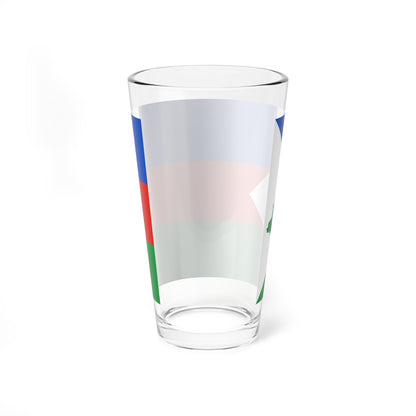 Flag of Vagaysky rayon Tyumen oblast 2003 (Russia) Pint Glass 16oz