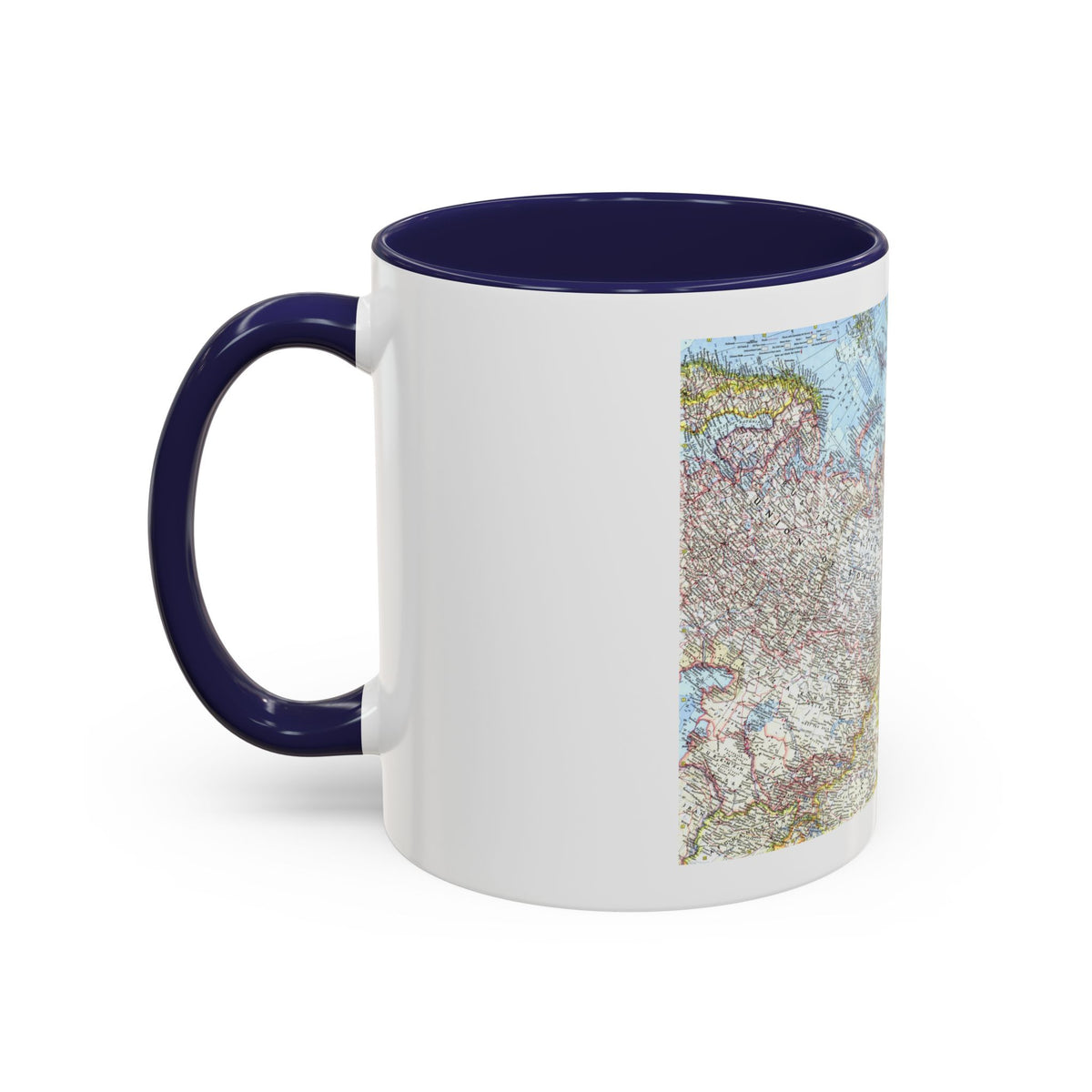 Russia - Eastern Soviet Union (1967) (Map) Accent Coffee Mug
