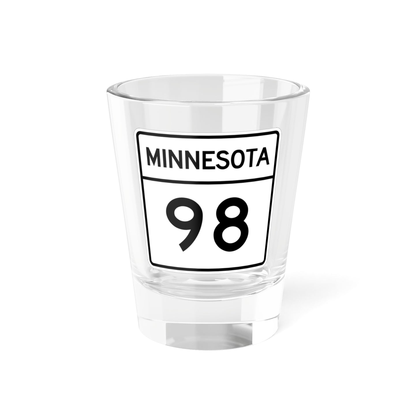 MN-98 1948 (Minnesota) (Road Sign) Shot Glass 1.5oz