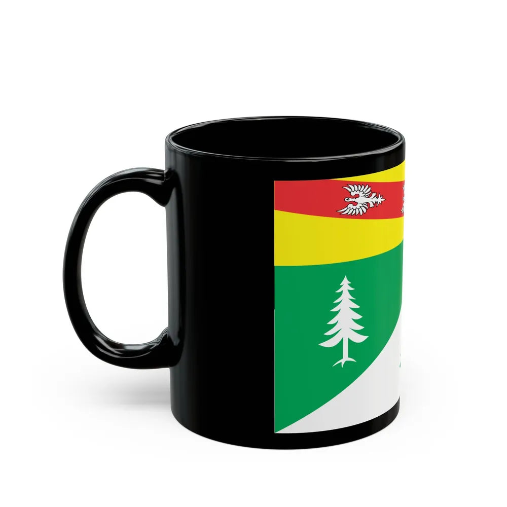 Flag of Vosges France 2 - Black Coffee Mug-Go Mug Yourself