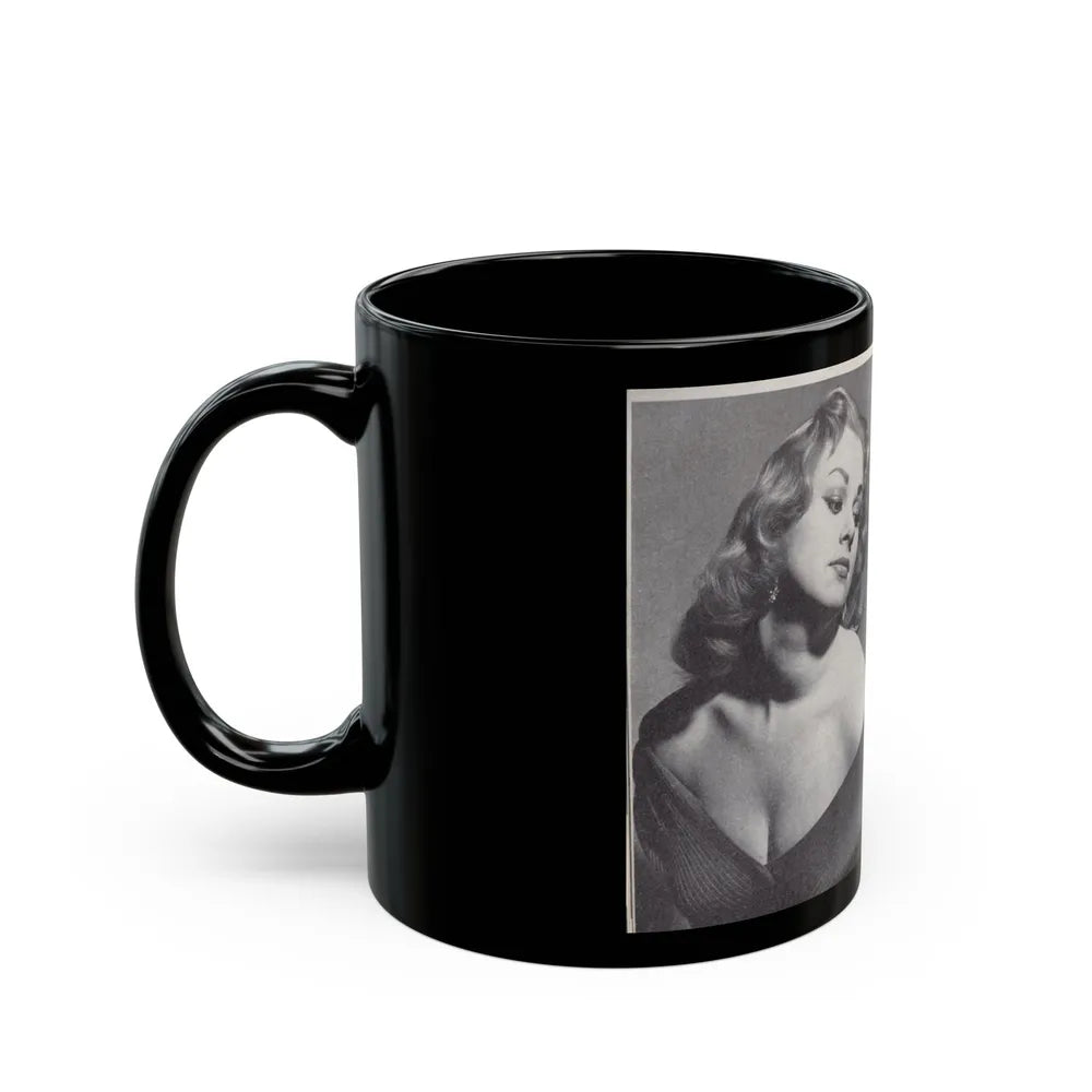 Norma Sykes #151 - 66 PHOTOGRAPHS OF Sabrina U.K. Pocket Mag. Pages 32 & 33 (Vintage Female Icon) Black Coffee Mug-Go Mug Yourself