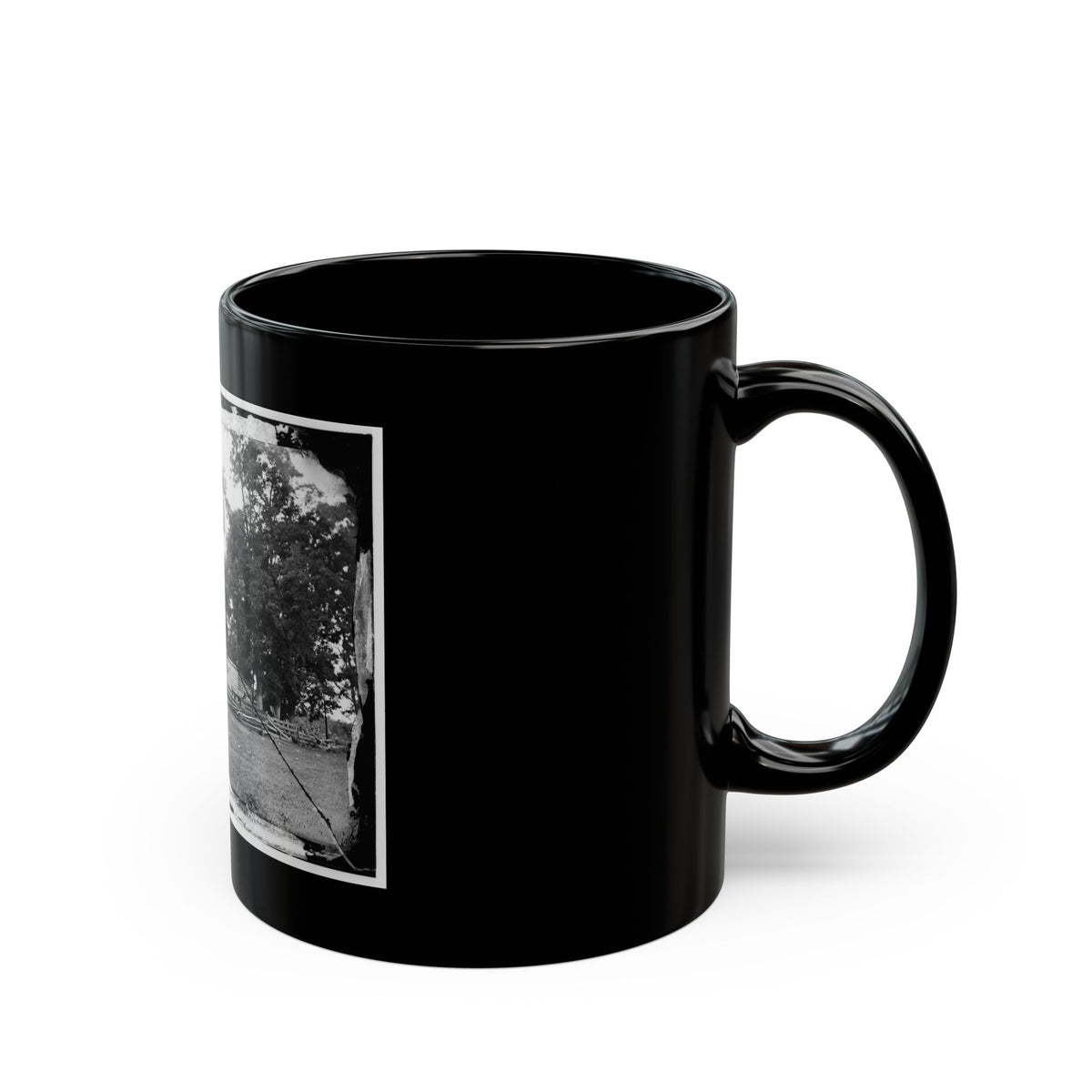 Battlefield Of Cedar Mountain House Riddled With Cannon Balls In Which Gen. Winder Was Killed (U.S. Civil War) Black Coffee Mug
