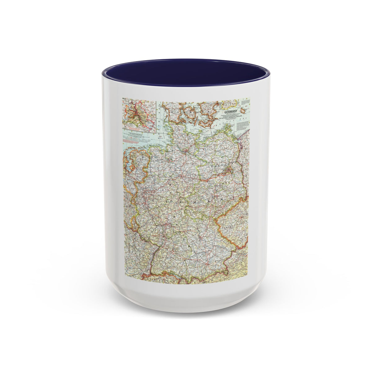 Germany (1959) (Map) Accent Coffee Mug