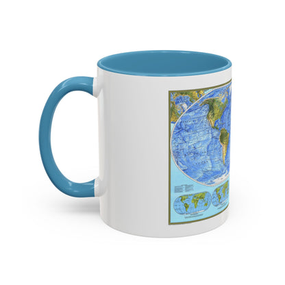 World Map - Physical (1994) (Map) Accent Coffee Mug