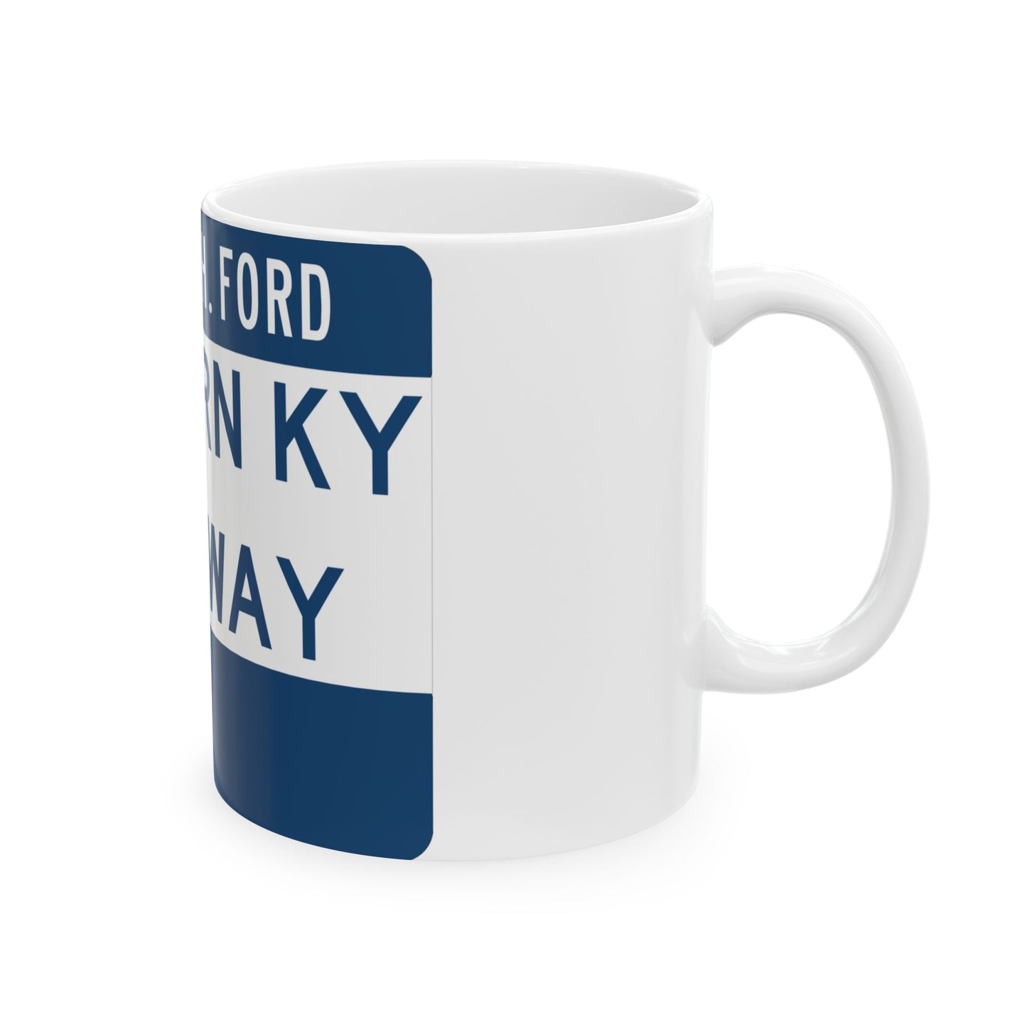 Western Kentucky Parkway (Kentucky) (Road Sign) White Coffee Mug-Go Mug Yourself