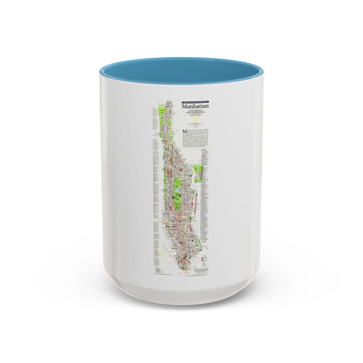 USA - Manhattan (1990) (Map) Accent Coffee Mug