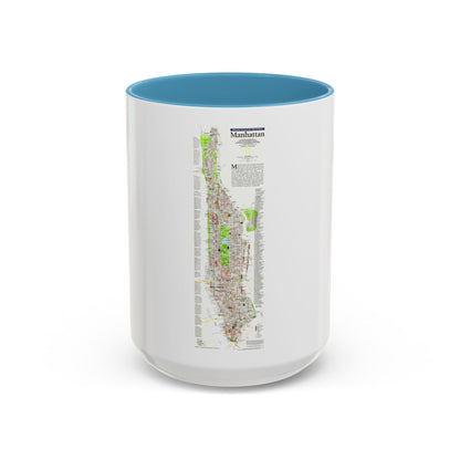 USA - Manhattan (1990) (Map) Accent Coffee Mug
