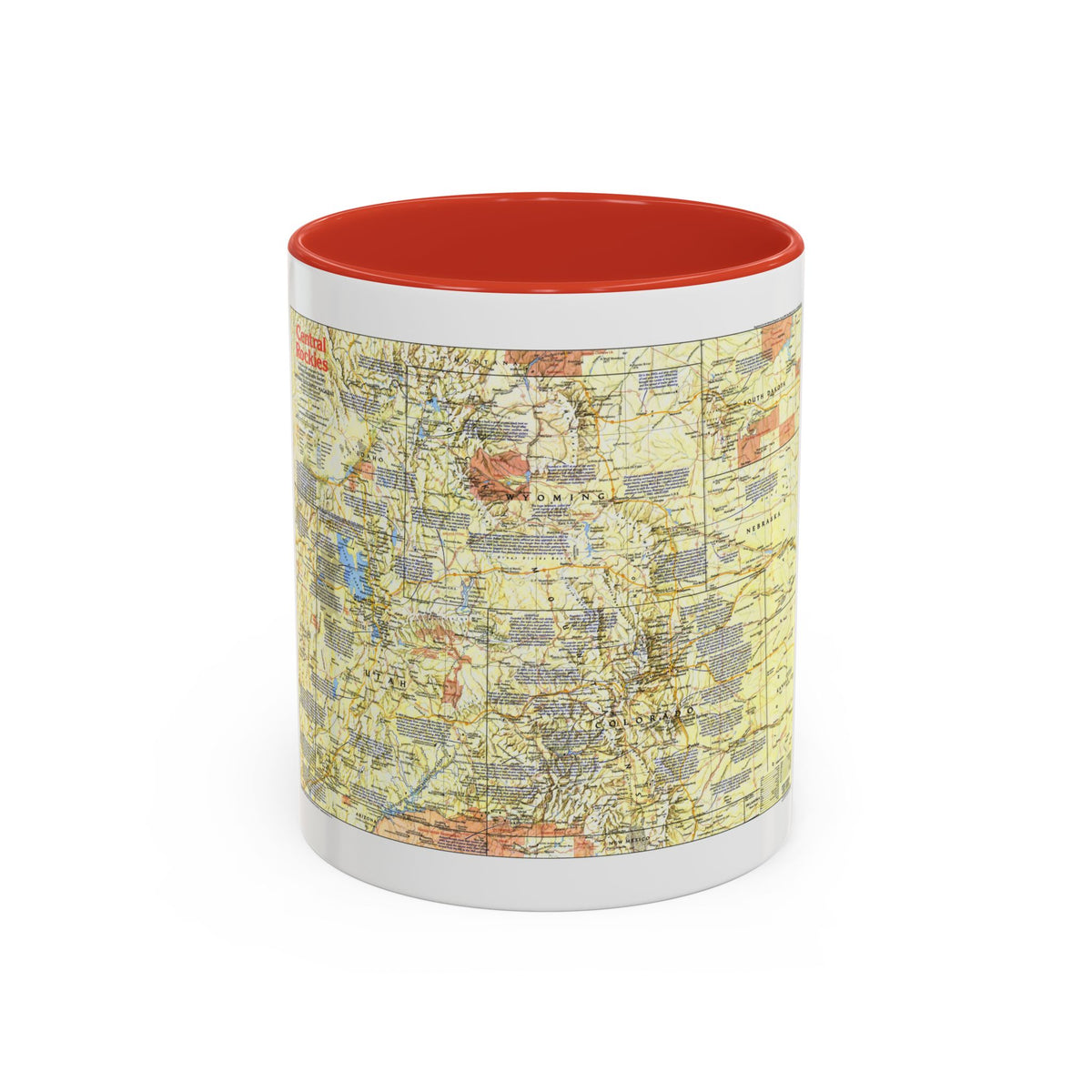 USA - Central Rockies 1 (1984) (Map) Accent Coffee Mug