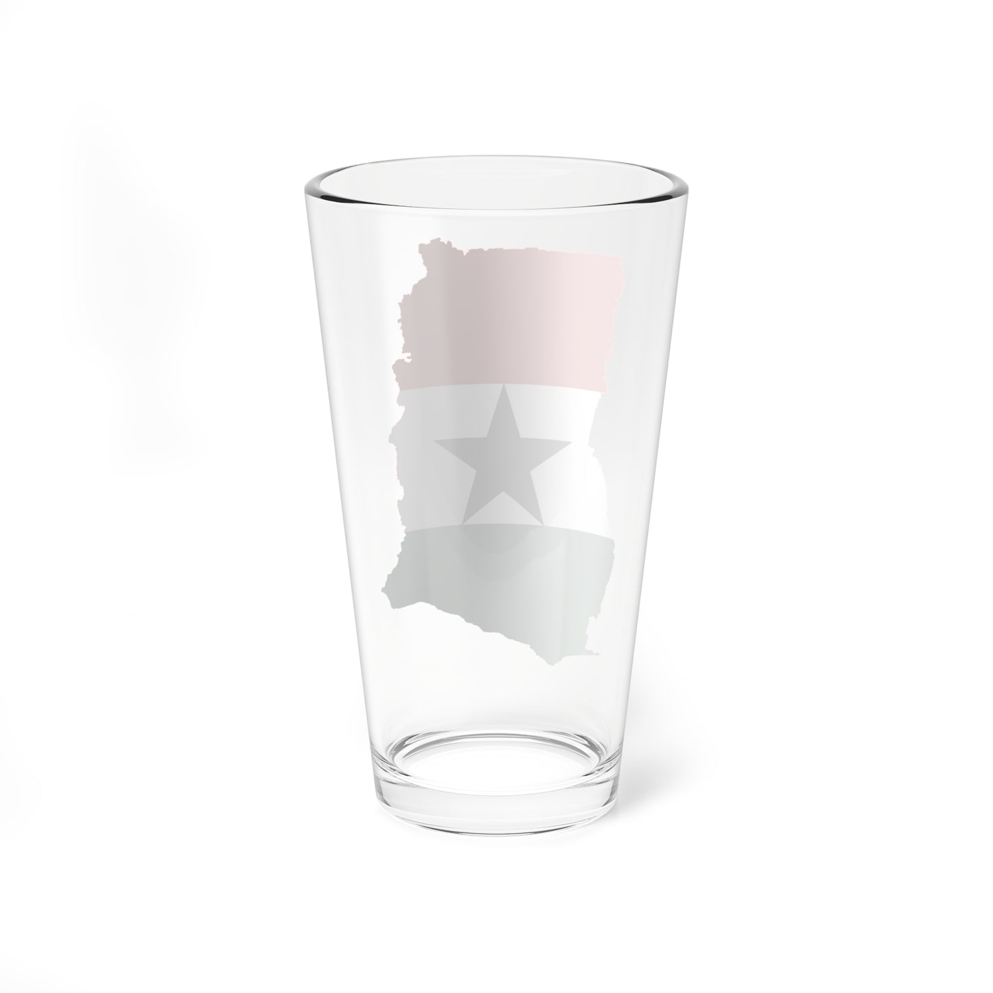 Flag map of Ghana 1964-1966 (Ghana) Pint Glass 16oz