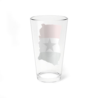 Flag map of Ghana 1964-1966 (Ghana) Pint Glass 16oz