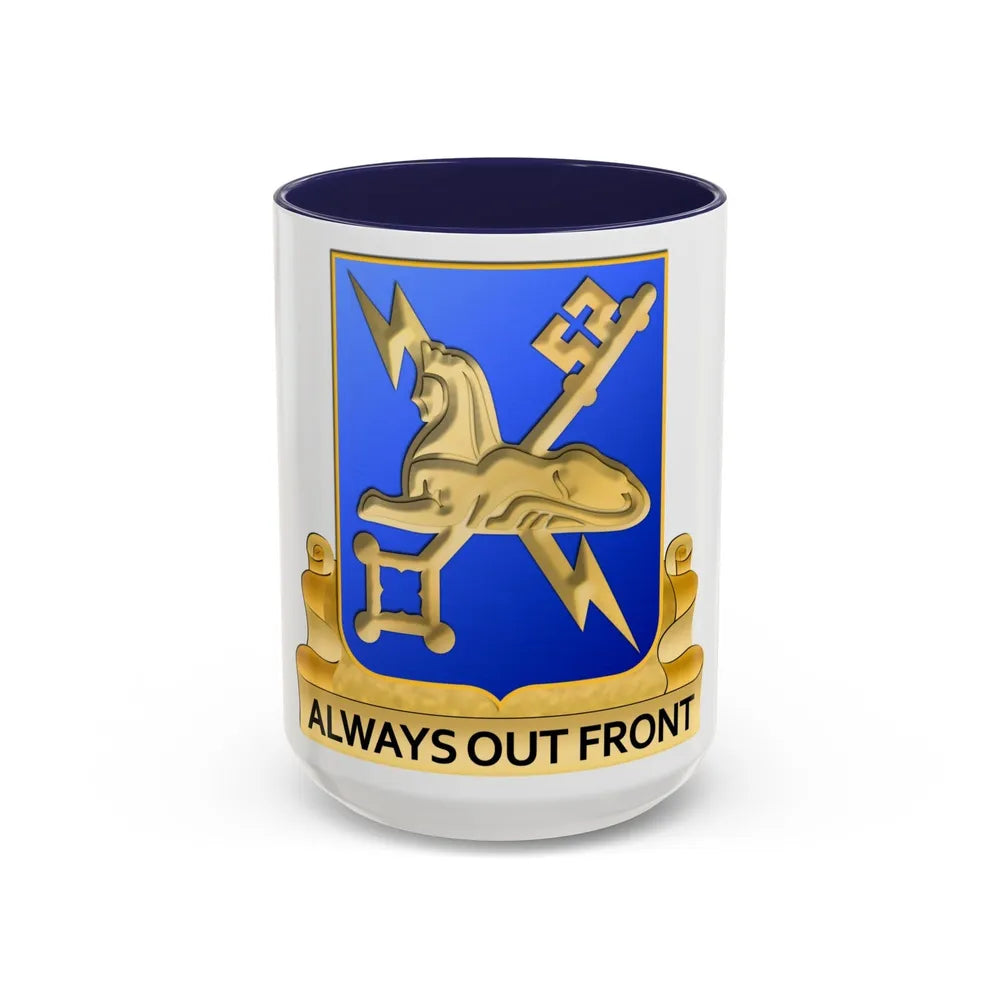 Military Intelligence Corps (U.S. Army) Accent Coffee Mug-15oz-Navy-Go Mug Yourself