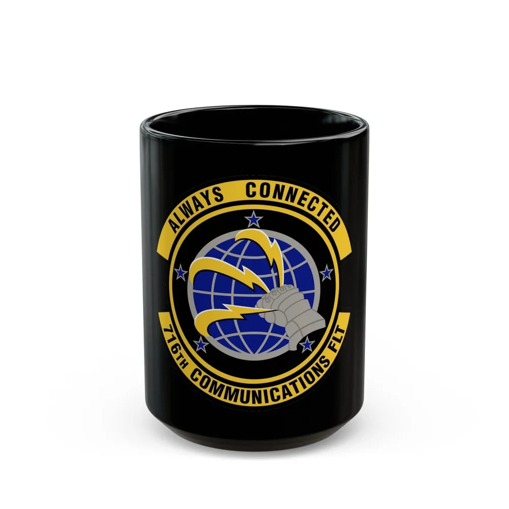 716th Communications Flight (U.S. Air Force) Black Coffee Mug-15oz-Go Mug Yourself