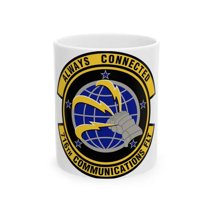 716th Communications Flight (U.S. Air Force) White Coffee Mug-11oz-Go Mug Yourself