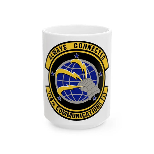 716th Communications Flight (U.S. Air Force) White Coffee Mug-15oz-Go Mug Yourself