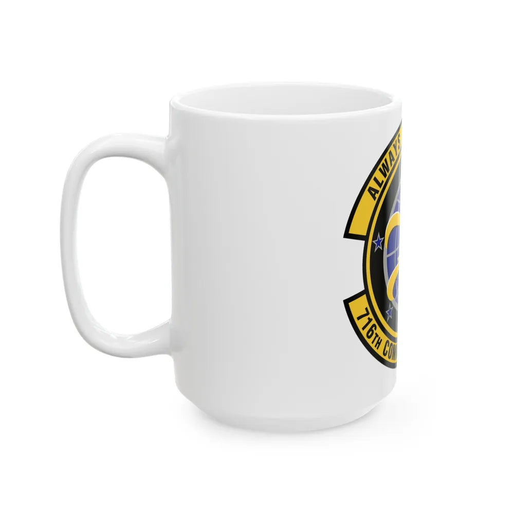 716th Communications Flight (U.S. Air Force) White Coffee Mug-Go Mug Yourself