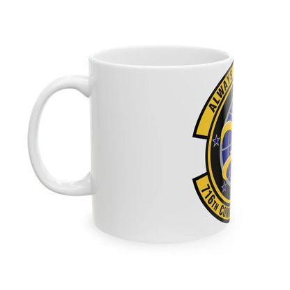 716th Communications Flight (U.S. Air Force) White Coffee Mug-Go Mug Yourself