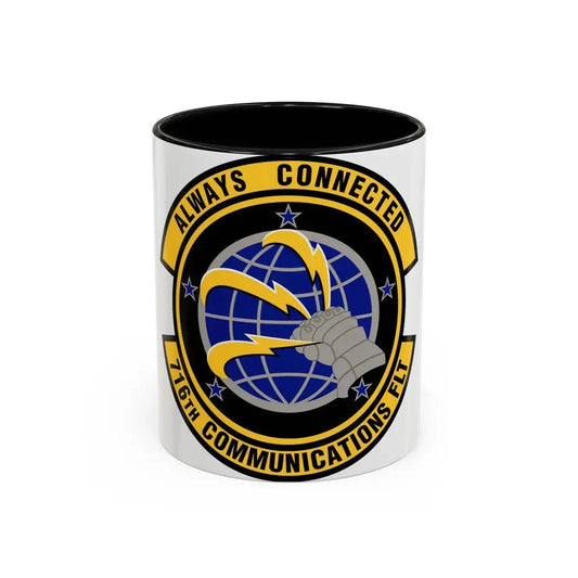 716th Communications Flight (U.S. Air Force) Accent Coffee Mug 11oz Black - Go Mug Yourself