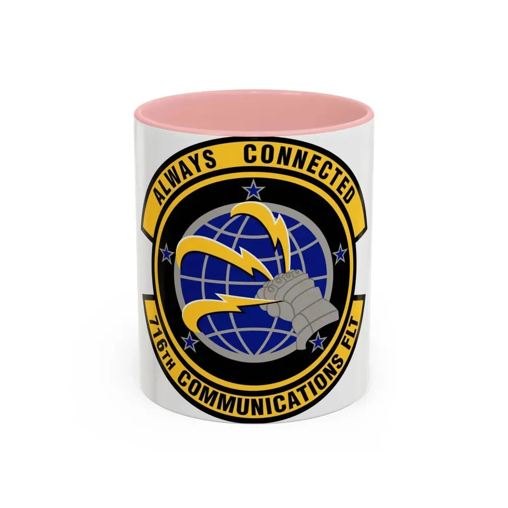 716th Communications Flight (U.S. Air Force) Accent Coffee Mug 11oz Pink - Go Mug Yourself