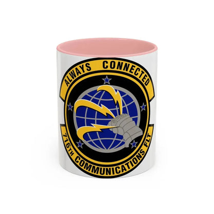 716th Communications Flight (U.S. Air Force) Accent Coffee Mug 11oz Pink - Go Mug Yourself