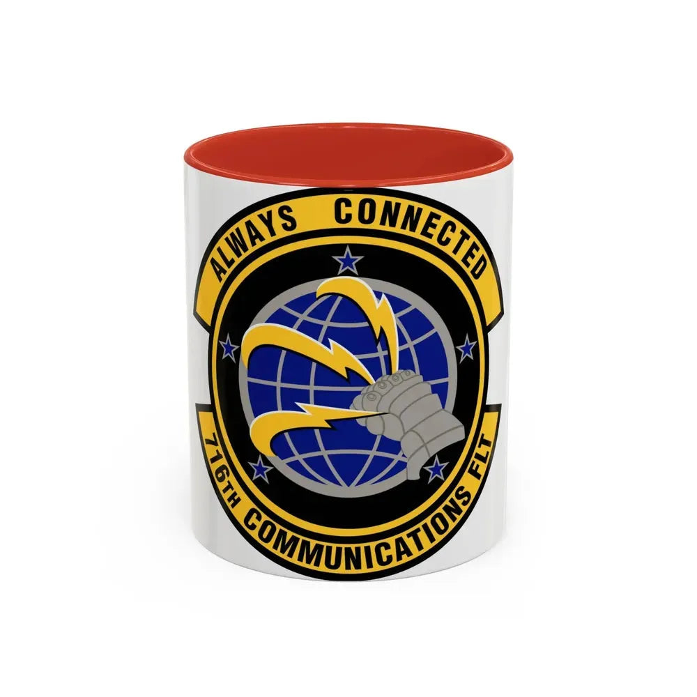 716th Communications Flight (U.S. Air Force) Accent Coffee Mug 11oz Red - Go Mug Yourself