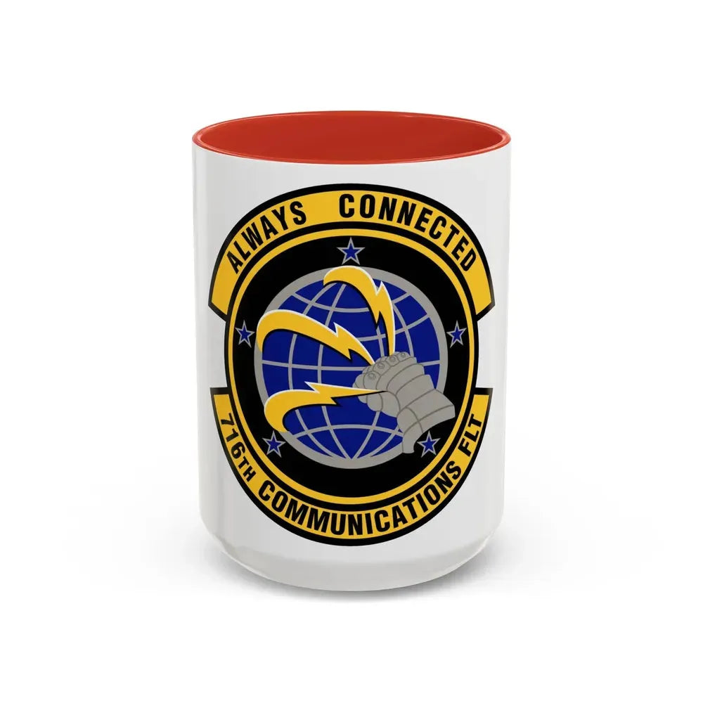 716th Communications Flight (U.S. Air Force) Accent Coffee Mug 15oz Red - Go Mug Yourself