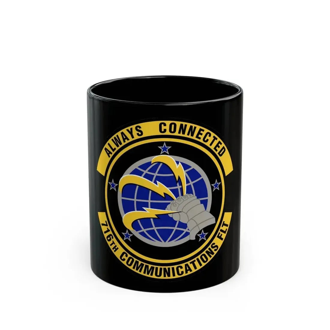 716th Communications Flight (U.S. Air Force) Black Coffee Mug 11oz - Go Mug Yourself