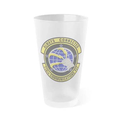 716th Communications Flight (U.S. Air Force) Frosted Pint Glass 16oz 16oz Frosted - Go Mug Yourself