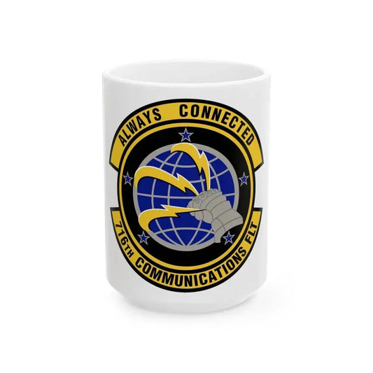716th Communications Flight (U.S. Air Force) White Coffee Mug 15oz - Go Mug Yourself