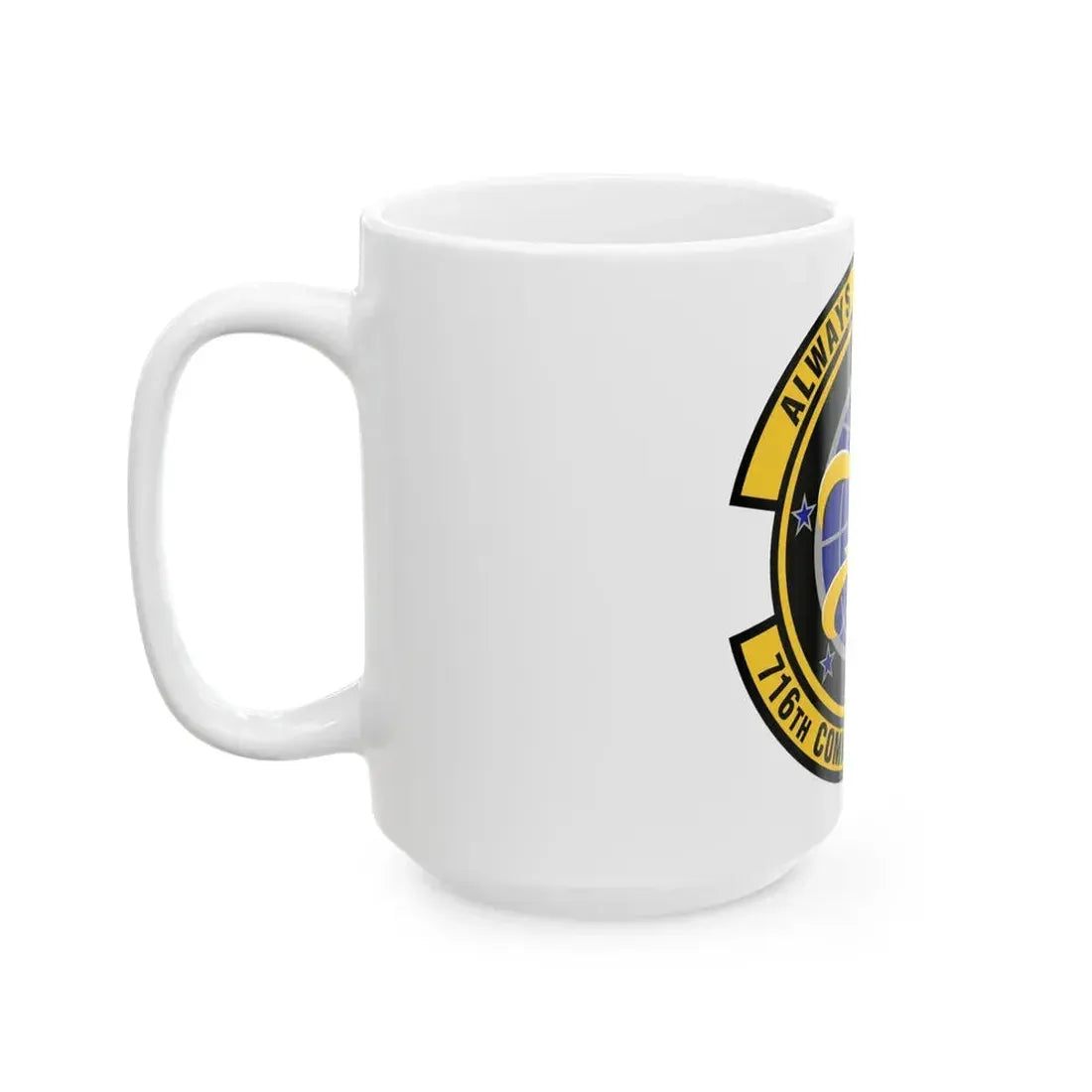 716th Communications Flight (U.S. Air Force) White Coffee Mug - Go Mug Yourself