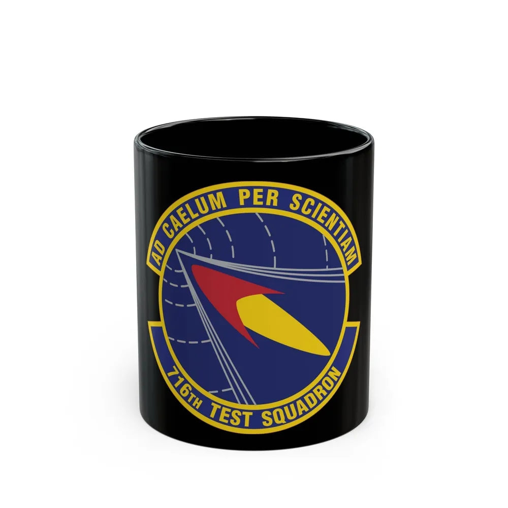 716th Test Squadron (U.S. Air Force) Black Coffee Mug-11oz-Go Mug Yourself