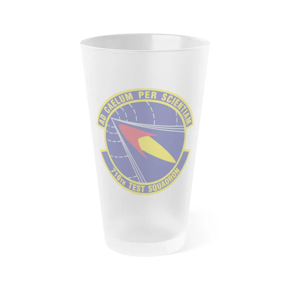 716th Test Squadron (U.S. Air Force) Frosted Pint Glass 16oz-16oz-Frosted-Go Mug Yourself