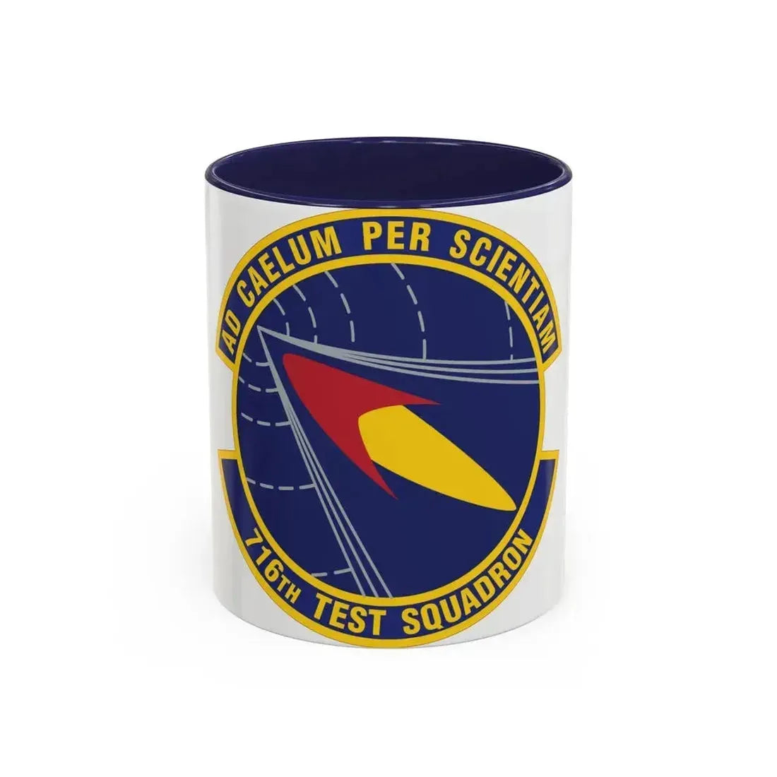 716th Test Squadron (U.S. Air Force) Accent Coffee Mug 11oz Navy - Go Mug Yourself