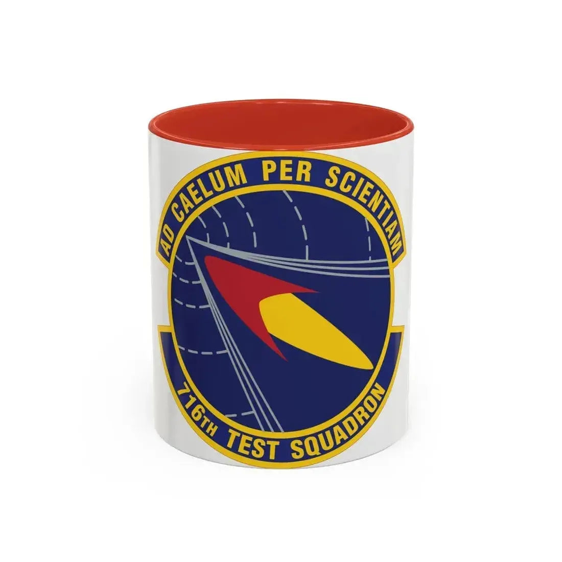 716th Test Squadron (U.S. Air Force) Accent Coffee Mug 11oz Red - Go Mug Yourself