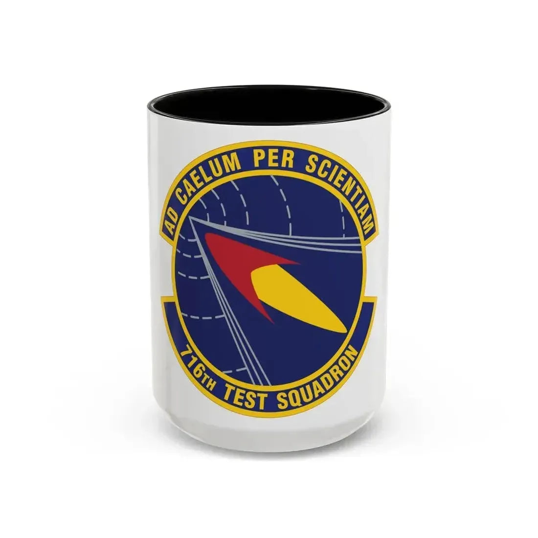 716th Test Squadron (U.S. Air Force) Accent Coffee Mug 15oz Black - Go Mug Yourself