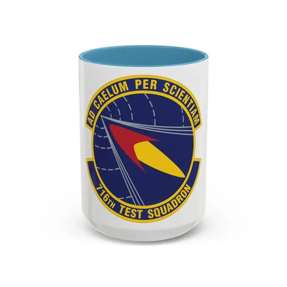 716th Test Squadron (U.S. Air Force) Accent Coffee Mug 15oz Light Blue - Go Mug Yourself