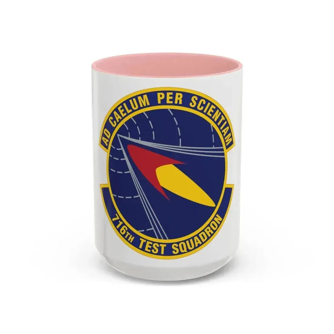 716th Test Squadron (U.S. Air Force) Accent Coffee Mug 15oz Pink - Go Mug Yourself