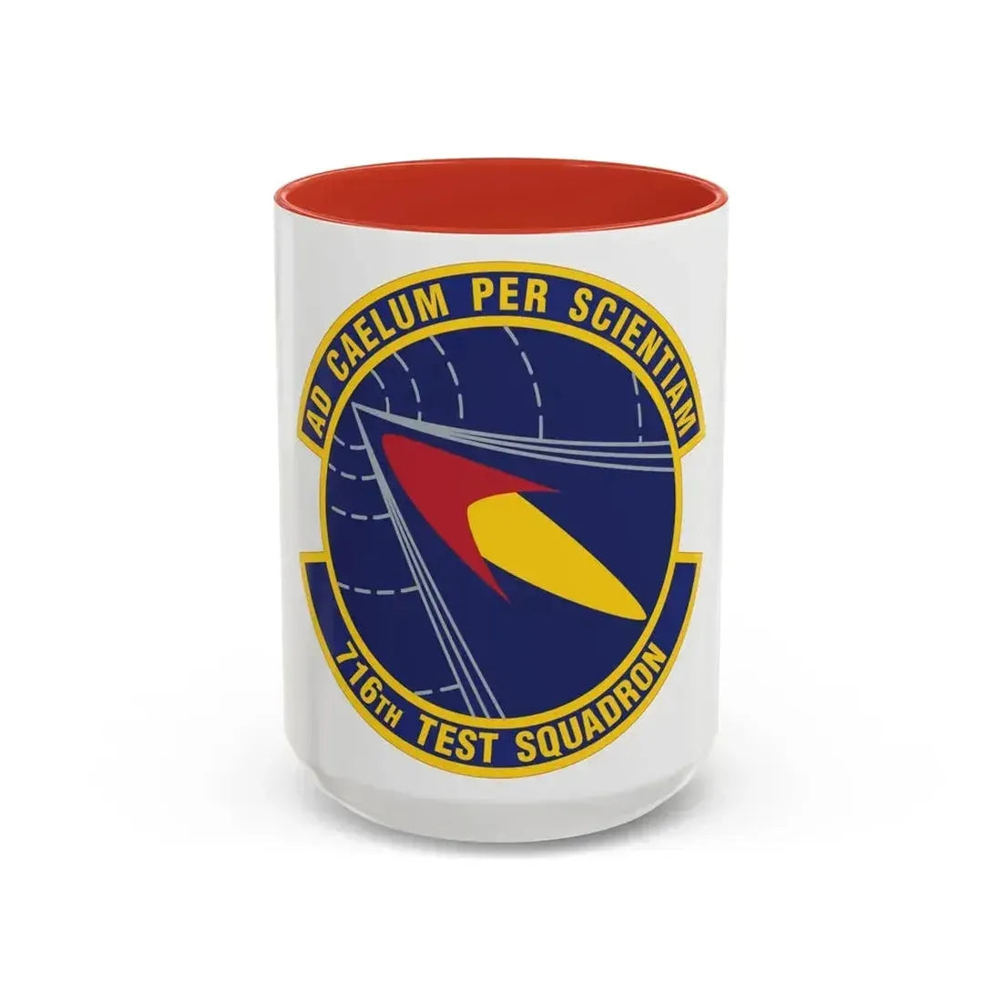 716th Test Squadron (U.S. Air Force) Accent Coffee Mug 15oz Red - Go Mug Yourself