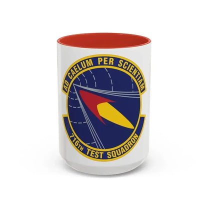 716th Test Squadron (U.S. Air Force) Accent Coffee Mug 15oz Red - Go Mug Yourself