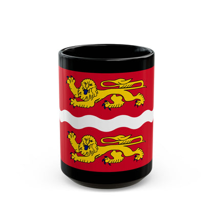 Flag of Seine Maritime France 2 - Black Coffee Mug-15oz-Go Mug Yourself