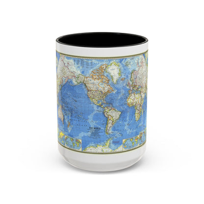 World Map (1970) (Map) Accent Coffee Mug
