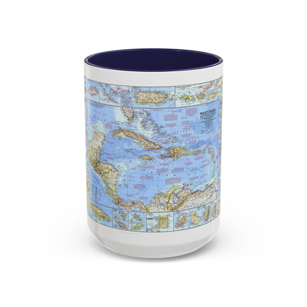 West Indies & Central America (1970) (Map) Accent Coffee Mug