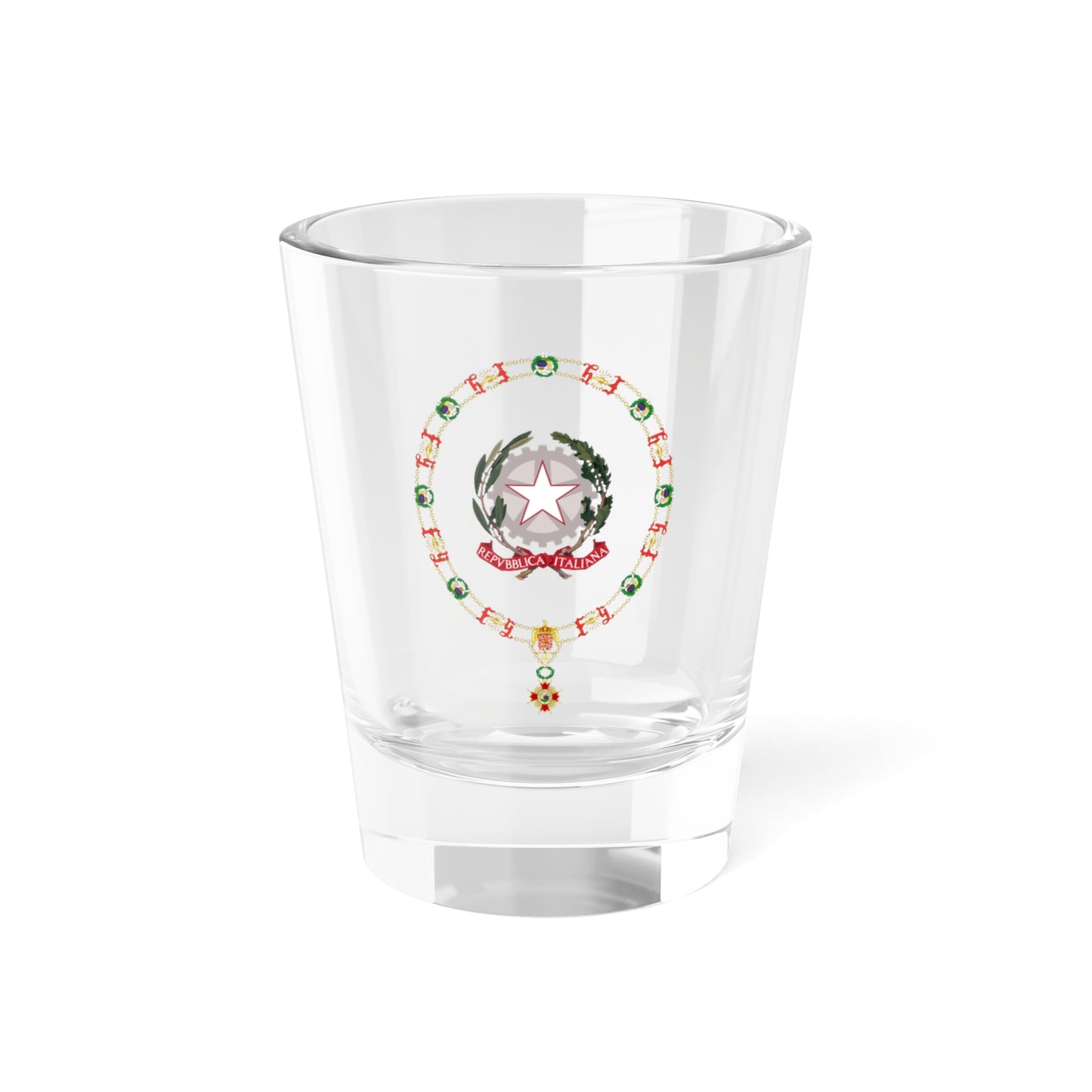 Generic Emblem of Italy Order of Isabella the Catholic (Italy) (Coat of Arms) Shot Glass 1.5oz