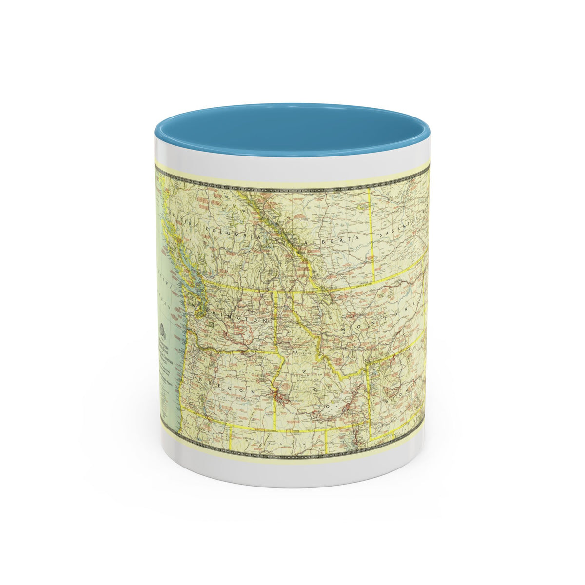 USA - Northwestern (1941) (Map) Accent Coffee Mug