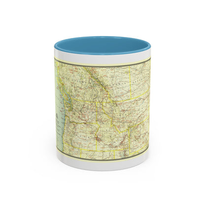 USA - Northwestern (1941) (Map) Accent Coffee Mug