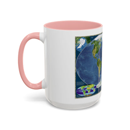 World Map - Satellite (2001) (Map) Accent Coffee Mug